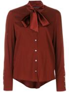 Luisa Cerano Pussy-bow Tie Blouse - Red