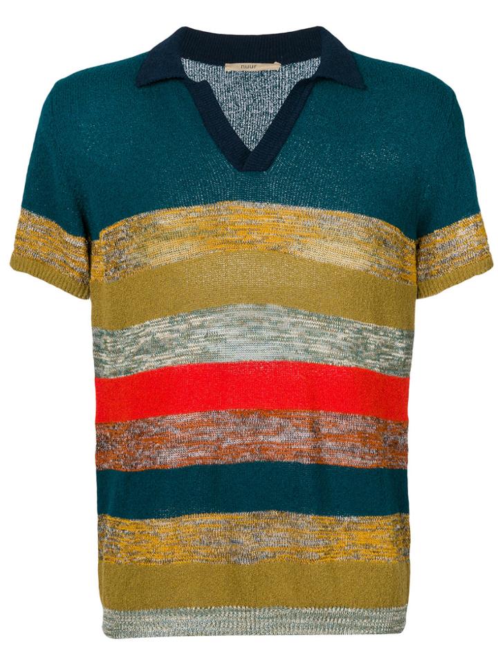 Nuur Striped Knitted Top - Blue