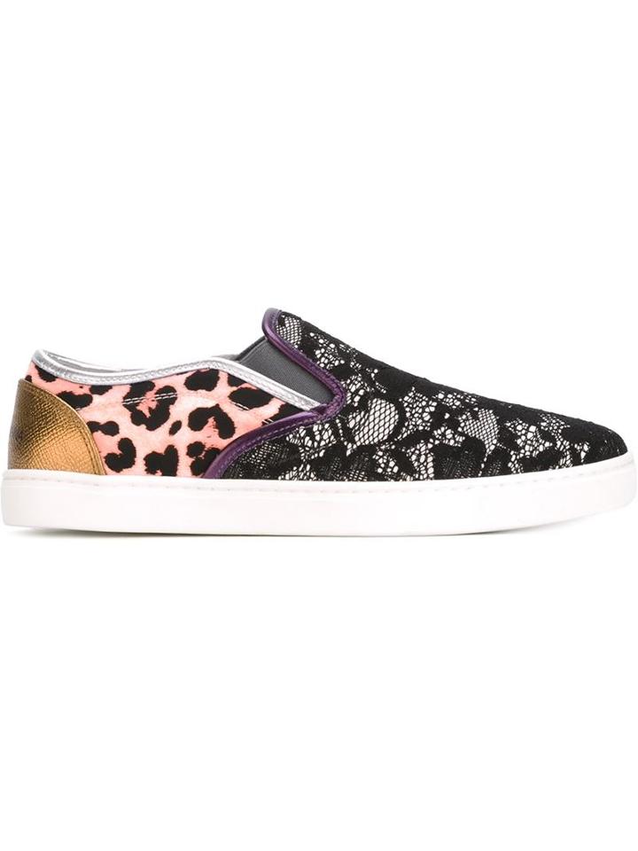 Dolce & Gabbana Slip-on Sneakers, Women's, Size: 40, Rubber/viscose/polyester/polyurethane