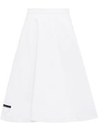 Prada Logo Patch Jersey Skirt - White