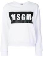 Msgm Branded Sweatshirt - White