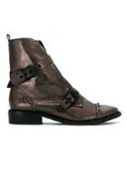Schutz Buckle Embellished Ankle Boots - Brown