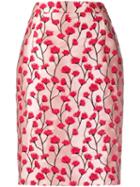 Be Blumarine Floral Patterned Pencil Skirt - Pink
