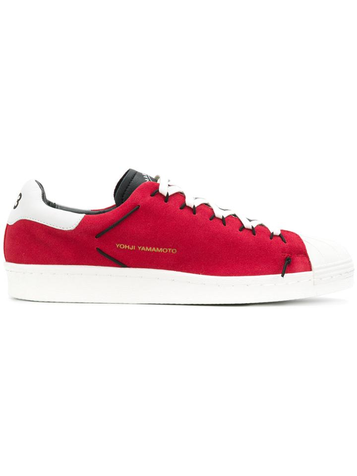 Y-3 Contrast Panel Sneakers - Red