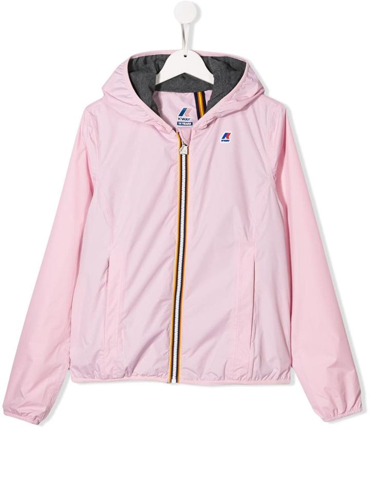 K Way Kids Lily Hooded Jacket - Pink