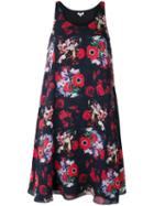 Kenzo - Flower Print Sleeveless Dress - Women - Silk/polyester - 40, Black, Silk/polyester