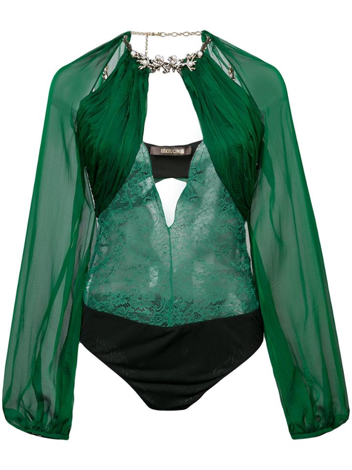 Roberto Cavalli Sheer Bodie - Green