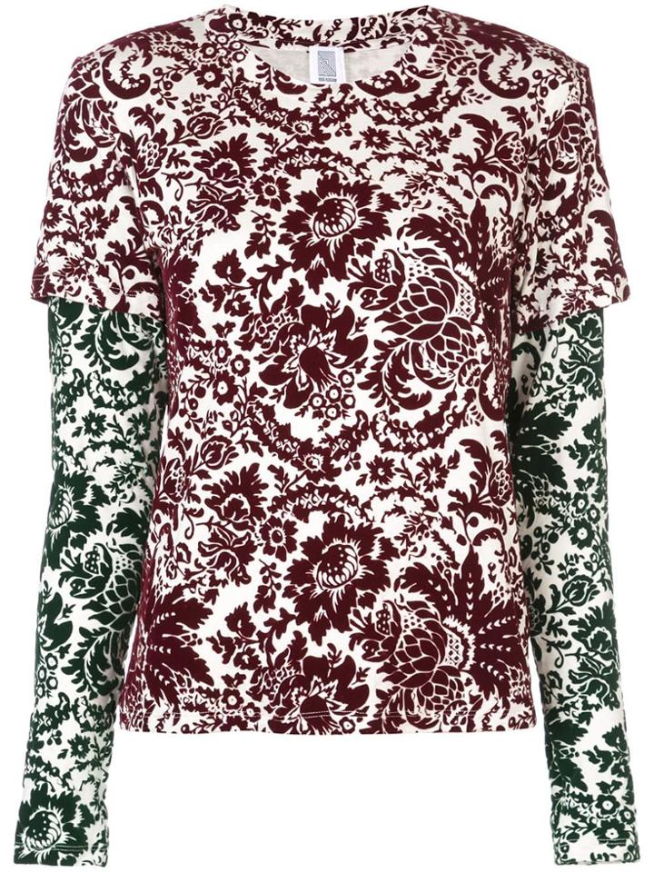 Rosie Assoulin Floral Print Layered Sweatshirt - Multicolour