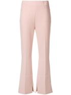 Roland Mouret Slit Sleeve Flared Trousers - Pink & Purple