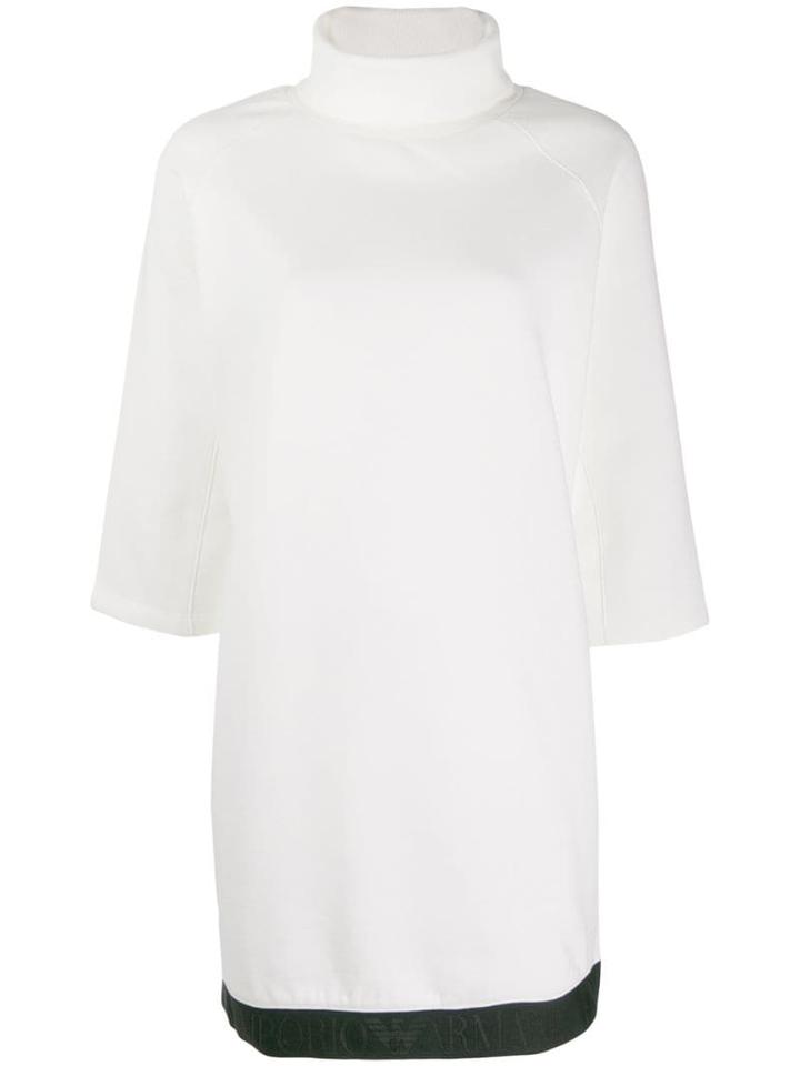Emporio Armani Roll Neck Monochrome Jumper - White