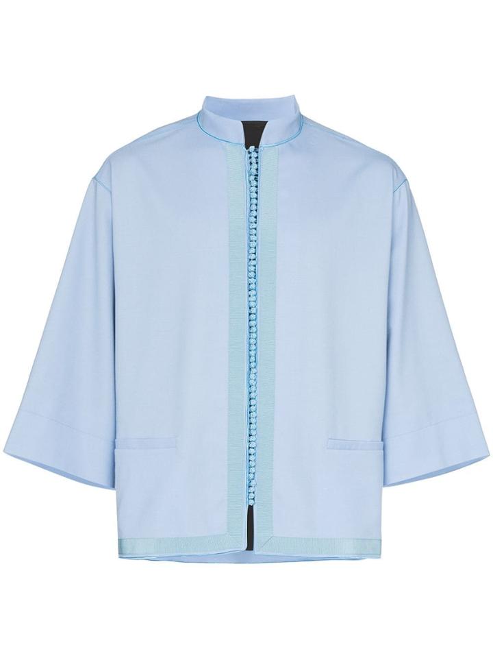 Haider Ackermann Grandad Kimono Shirt - Blue