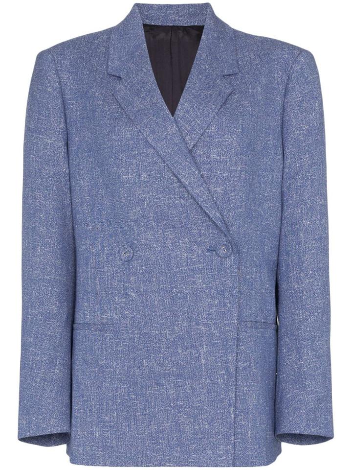 Toteme Loreo Double-breasted Jacket - Blue