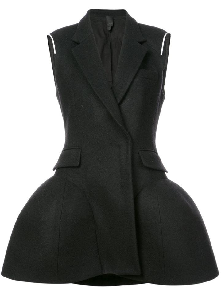 Vera Wang Structured Domes Waistcoat - Black