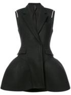 Vera Wang Structured Domes Waistcoat - Black
