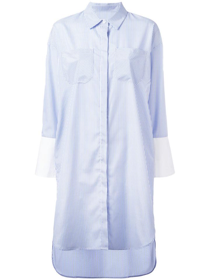 Jovanna Sweep Away Stripy Shirt Dress, Women's, Size: 6, Blue, Polyester