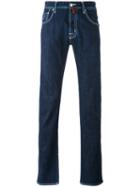 Tailored Slim Fit Jeans - Men - Cotton/spandex/elastane - 33, Blue, Cotton/spandex/elastane, Jacob Cohen