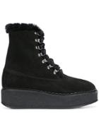 Moncler Platform Sole Ankle Boots - Black