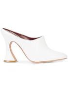 Sies Marjan Flare Heel Mules - White