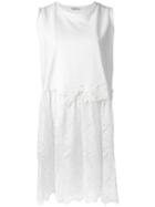 P.a.r.o.s.h. Lace Hem Dress, Women's, Size: Medium, White, Polyester