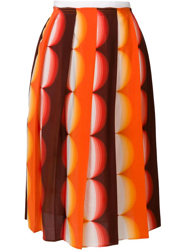 Marco De Vincenzo Printed Skirt - Yellow & Orange