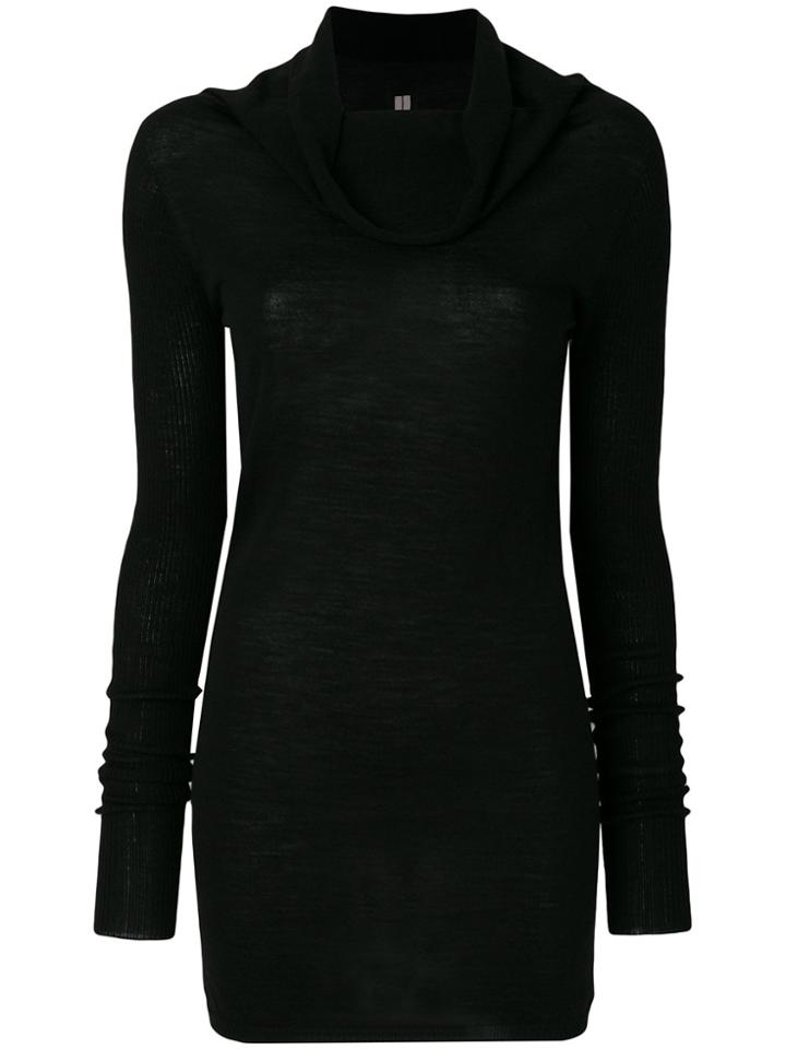 Rick Owens Cowl Neck Jumper - Black