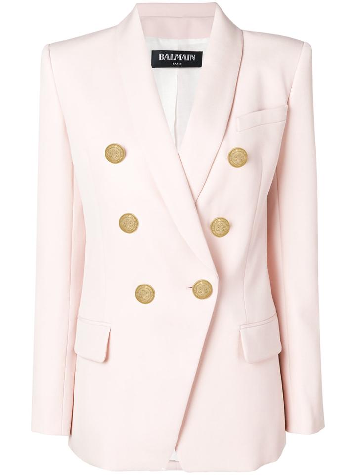 Balmain Classic Double-breasted Blazer - Pink & Purple