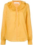 See By Chloé Ruffle Neck Shirt - Yellow