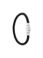 Salvatore Ferragamo Braided Press Clasp Bracelet - Black