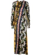 Oscar De La Renta Floral Print Maxi Dress - Multicolour