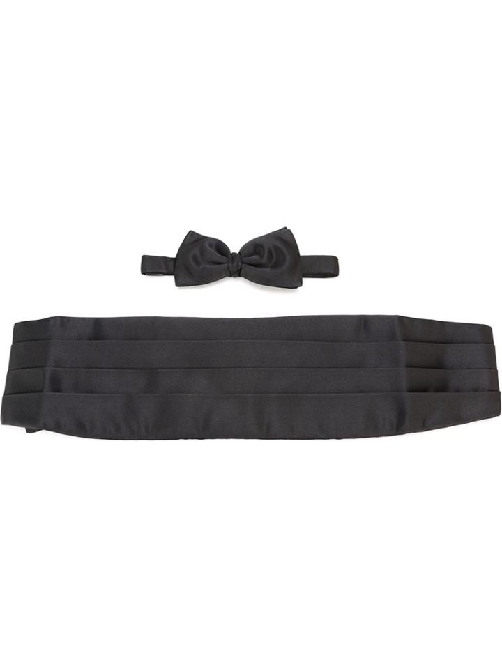 Ermenegildo Zegna Bow Tie And Pleated Belt - Black