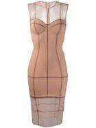 Murmur Stitch Detail Bustier Dress - Neutrals