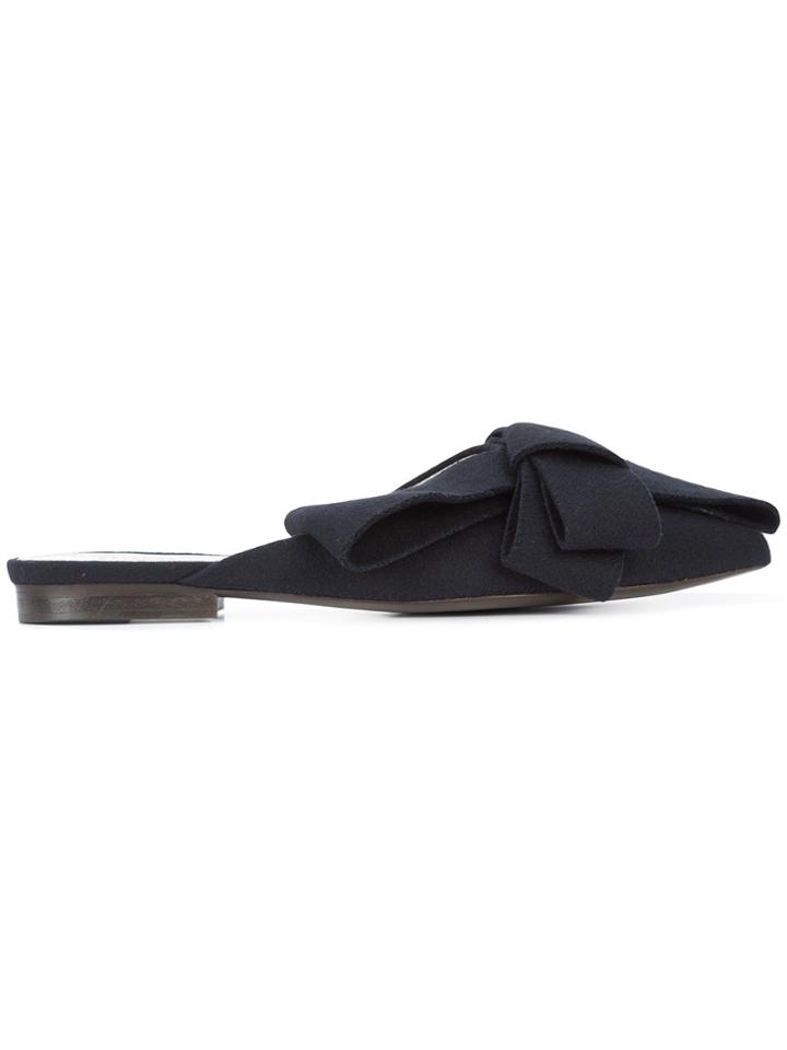 Delpozo Bow Mules - Black