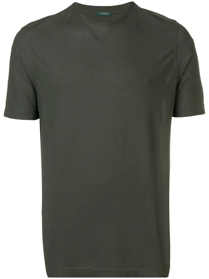 Zanone Classic Plain T-shirt - Green