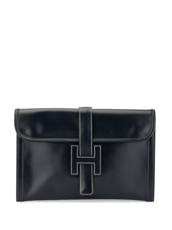 Hermès Pre-owned Jige Pm H Logos Clutch - Black