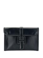 Hermès Pre-owned Jige Pm H Logos Clutch - Black