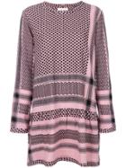 Cecilie Copenhagen Scarf Print Dress - Pink & Purple