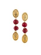 Chanel Vintage Dangle Crown Clip-on Earrings