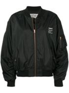 Fiorucci Logo Appliqué Bomber Jacket - Black