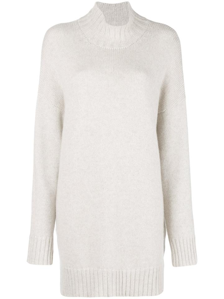 Pringle Of Scotland Turtle Neck Oversized Sweater - Nude & Neutrals