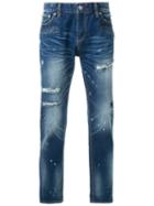 Loveless Ripped Straight Jeans, Men's, Size: 3, Blue, Cotton