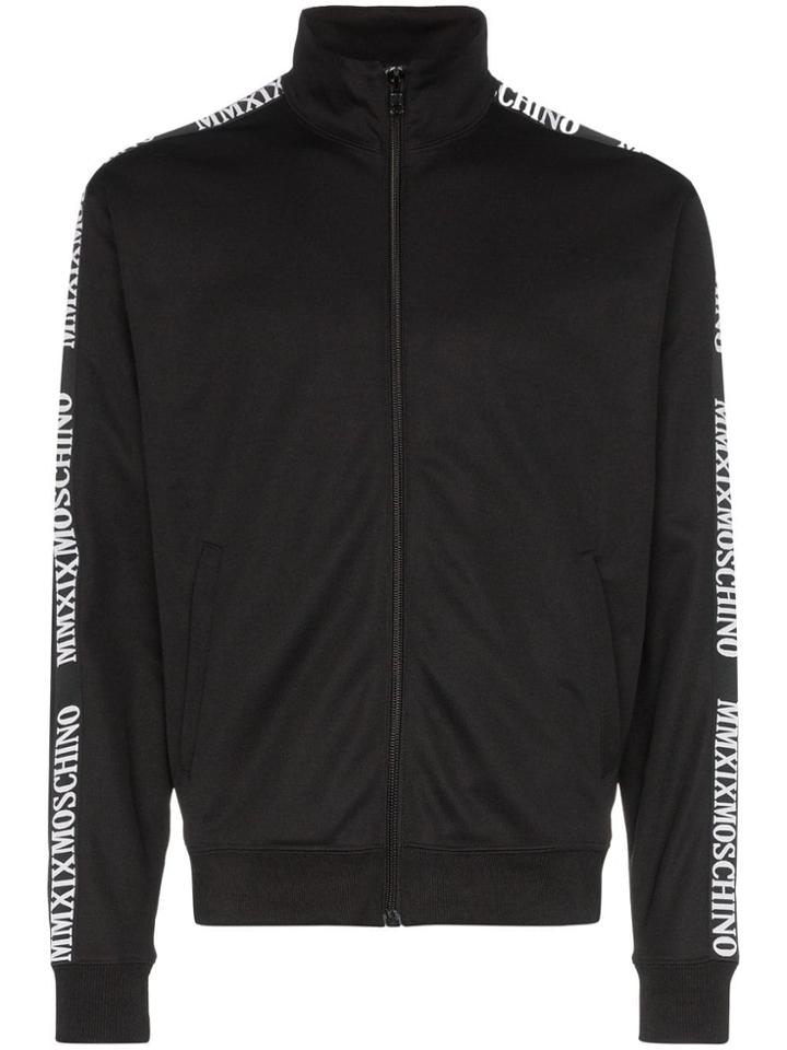 Moschino Logo-trimmed Track Jacket - Black