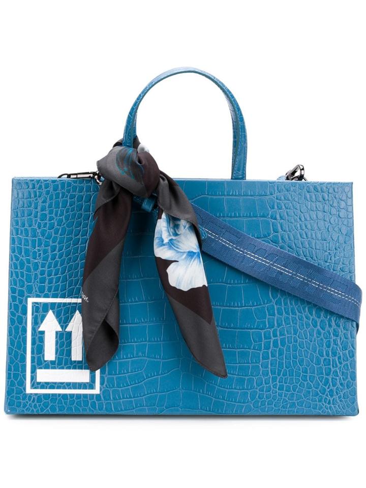 Off-white Black Box Tote Bag - Blue