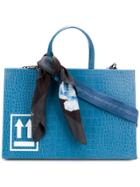 Off-white Black Box Tote Bag - Blue