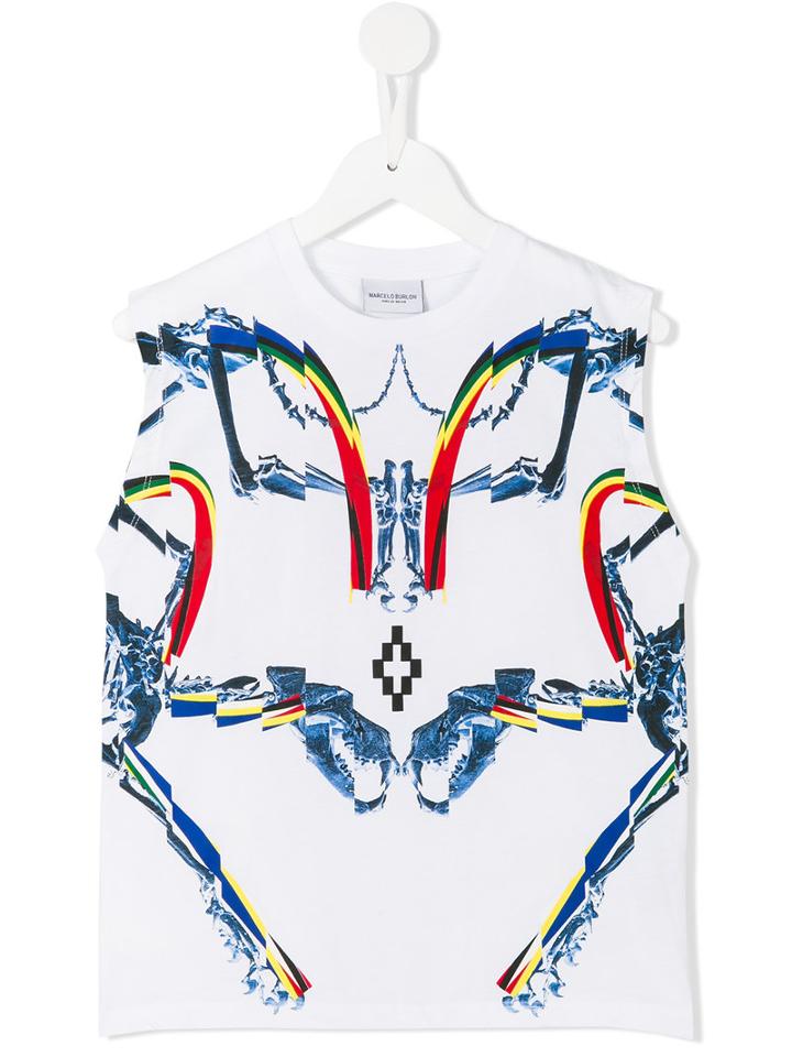 Marcelo Burlon County Of Milan Kids Printed Vest, Boy's, Size: 8 Yrs, White