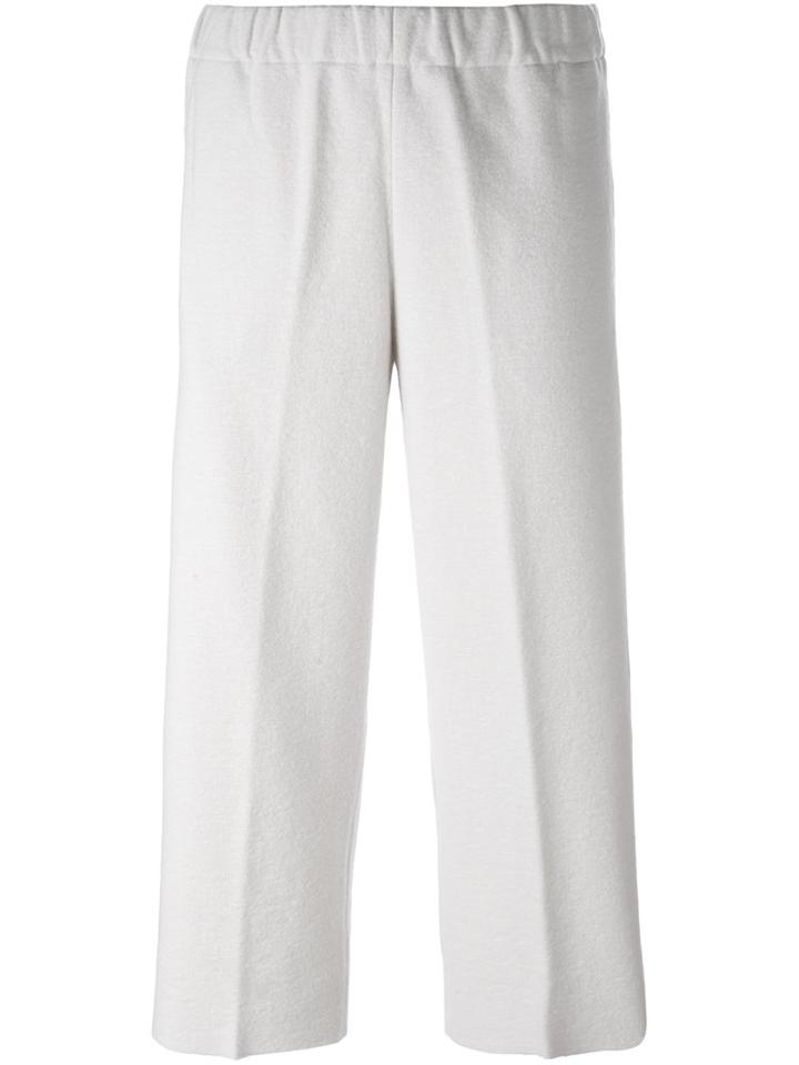 Forte Forte Cropped Trousers, Women's, Size: I, Nude/neutrals, Cotton/virgin Wool