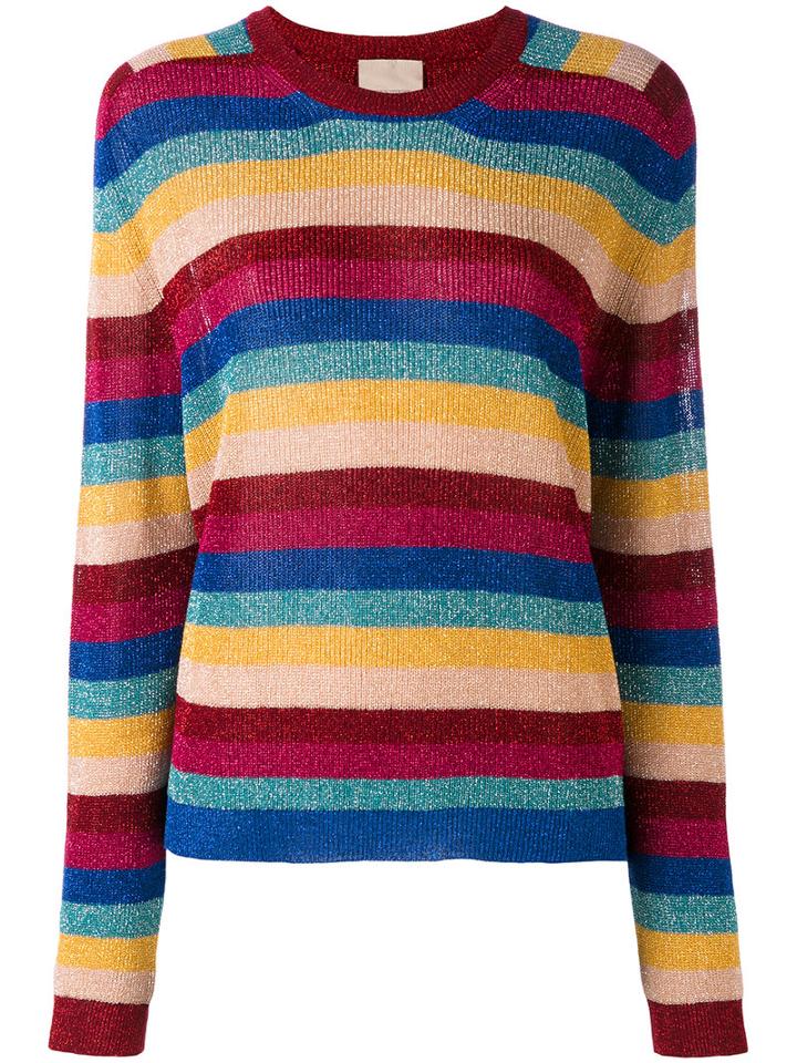 Laneus - Striped Jumper - Women - Polyamide/polyester/viscose - 40, Polyamide/polyester/viscose
