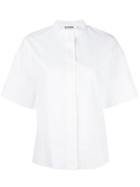 Jil Sander Celeste Short Sleeve Shirt, Women's, Size: 36, White, Cotton