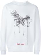 Off-white Eagle Print Sweatshirt, Men's, Size: Small, White, Cotton