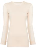 Jil Sander Round Neck Longsleeved Top - Nude & Neutrals
