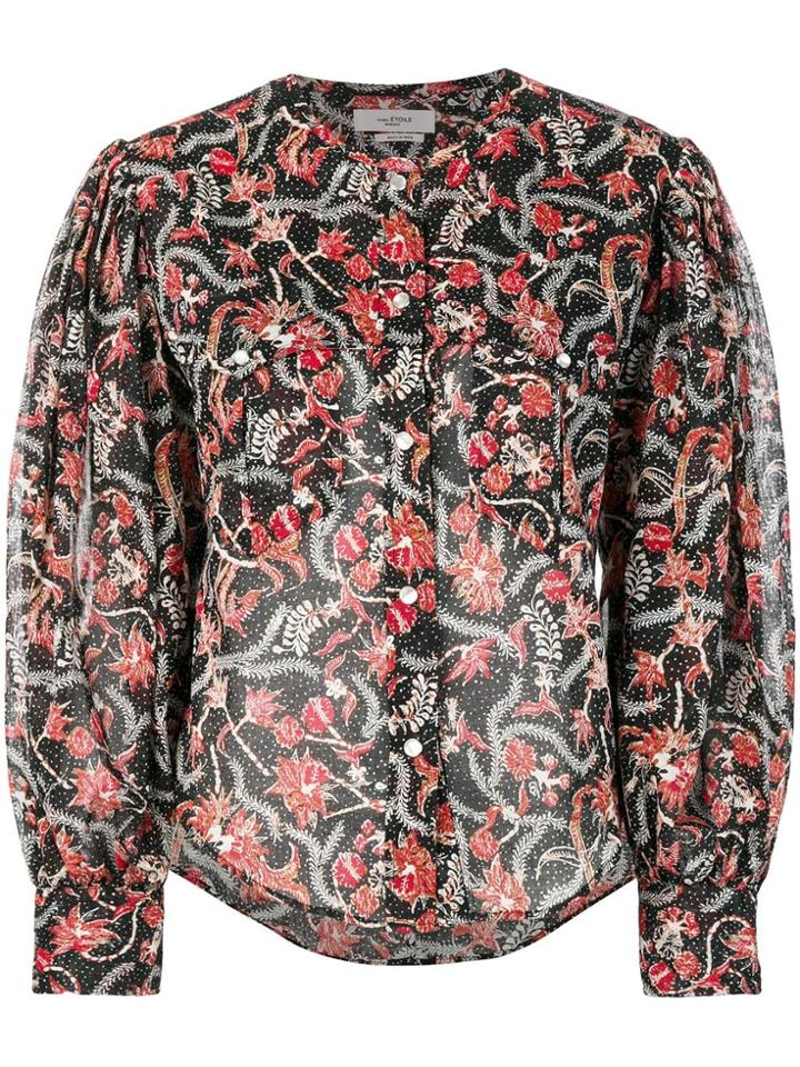 Isabel Marant Étoile Emi Floral Print Shirt - Black